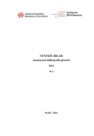 Yeni kitablar 2014 (№3): Annotasiyalı biblioqrafik göstərici